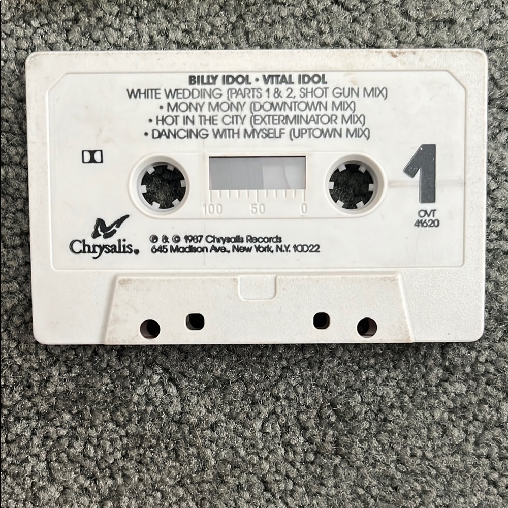 BILLY IDOL WHITE WEDDING  White Vintage Cassette Player with Classic Design